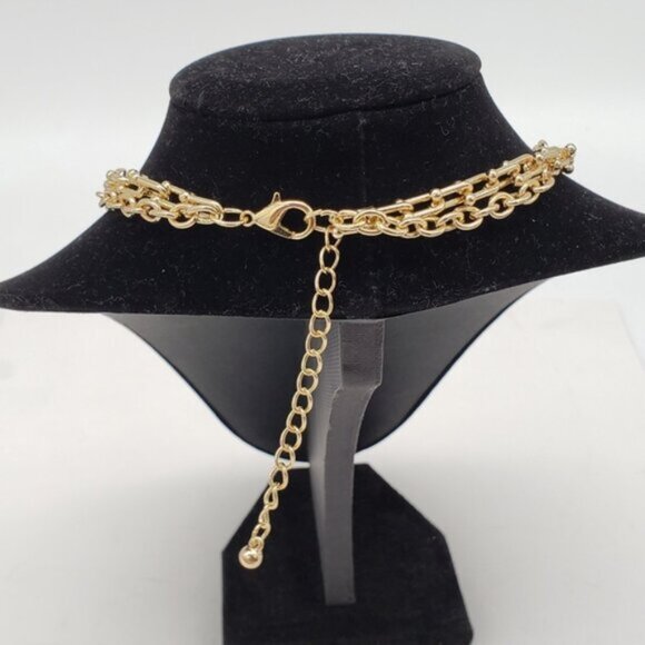 Authentic Louis Vuitton Gold Lock W/ Unbranded Stainless Steel Double Chain - Picture 7 of 12